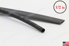 4 Feet Black Heat Shrink Tubing 1/2 inch (12mm) 2:1 Ratio Sleeve Wire Wrap USA