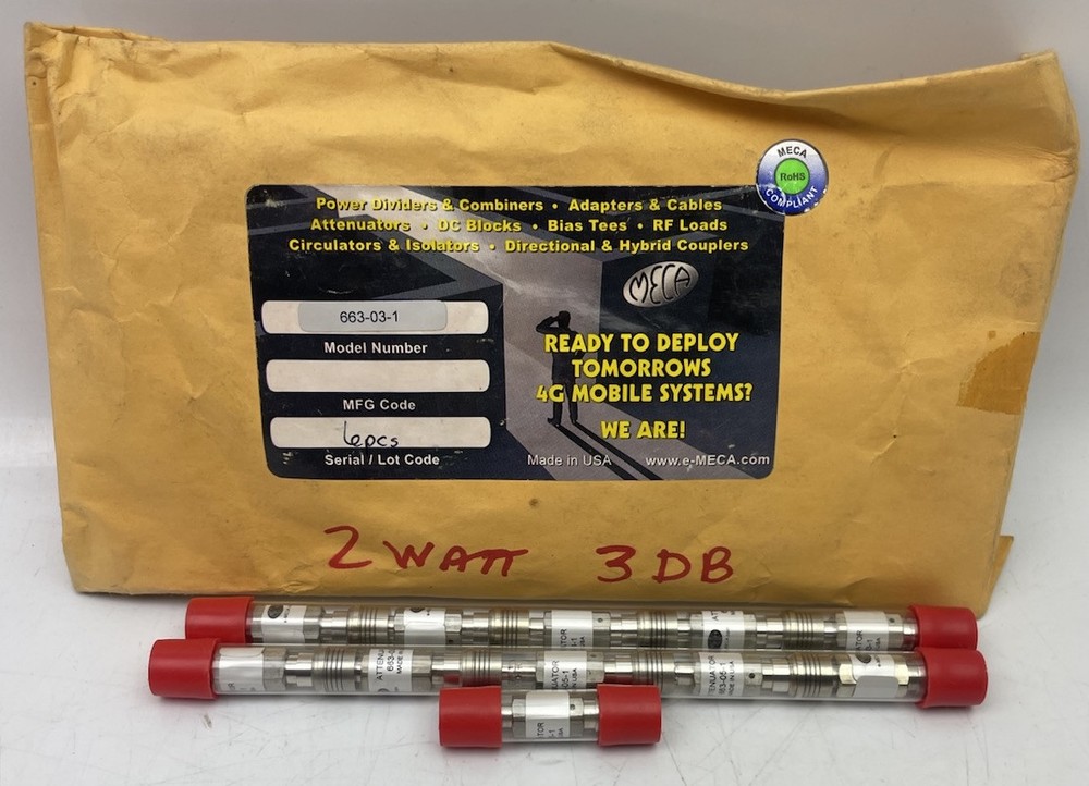 MECA 665-03-1 (Male/Female) Fixed Attenuator Connector NEW Lot of 11