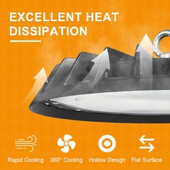 2 Pack 300W UFO Led High Bay Light Warehouse Commercial Industrial Factory 5000K