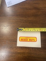 1 5 10 Cent Fancy Mixed Nuts Decal For Vintage Antique Vending Machine 124