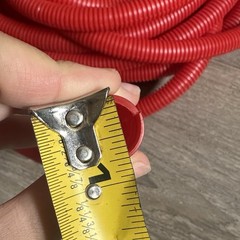 Split Wire Loom Flex Tubing Cable Corrugated Conduit Polyethylene Red 3/4” 35ft
