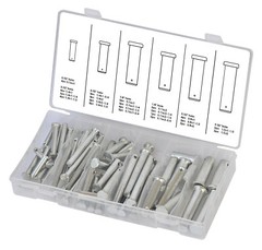 60pc Clevis Pin Assortment 21 Different Sizes in Storage Case Kit