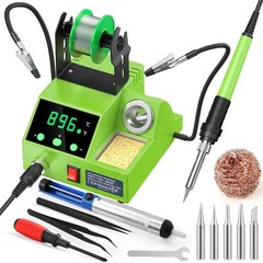 Soldering Station, 100W Digital Display Soldering Iron Station Kit with 2 Hel…