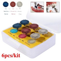 6pcs/Set Dental Composite Polishing Polisher Diamond System RA Disc 14mm Wheel