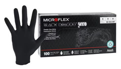 Microflex Black Dragon Powder Free Nitrile Exam Gloves Medium -Box of 100 Gloves