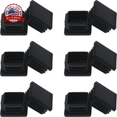 2″ 2×2 Square Tube End Cap Plastic Plugs 12Pcs, 2″x2″ 2 Inch Square Tubing Plug