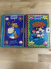 Vintage 1999 Nickelodeon Rugrats Cartoon Diary Journal Set of Two SOME USE