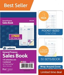 Compact Carbonless Invoice Book – 2-Part, 50 Sets, Perfect for Small Businesses