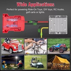 18v to 12v Step Down Converter for Milwaukee M18 Power Wheels Battery Adapter D