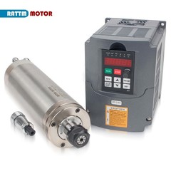 US SHIP】2.2KW 220V Water Cooled CNC Spindle Motor 246MM+VFD Driver Inverter