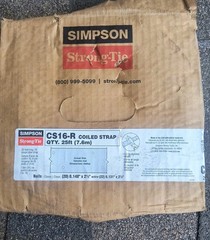 Simpson Strong-Tie CS16-R Coiled Strap 25ft. (7.6m), 16 Gauge