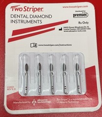 Abrasive Technology Two Striper FG #285.5 Football Fine Grit Diamond Burs 5/Pk
