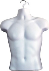 Elegant Male Mannequin Torso – Hollow Back Dress Form for T-Shirt Display