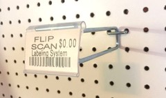 200 PACK 6 Inch Flip Scan™ Metal Peg Hooks w/Label Holder 1/8″ to 1/4″ Pegboard