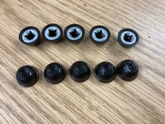 Push-on Cap Nuts 1/4″ Axle Caps Wheel Retainers 10 pieces