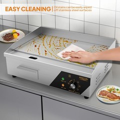 22″ Commercial Electric Griddle Countertop Griddle Flat Top 1600W Restaurant