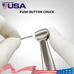US 5X AZDENT Dental Low Speed Push button Contra Angle Handpiece