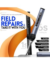 FNIRSI Soldering Iron Kit, DC/PD(96W/65W) Mini Digital Soldering Iron, 180-78