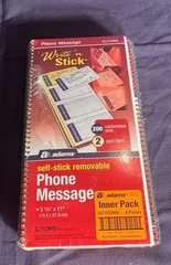 Adams Write N’ Stick Phone Message Book Carbonless 5-1/4″x11″ SC1159SWS – 4 Pack