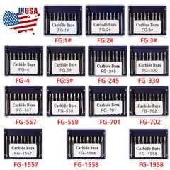 10-100 US Dental Fast High Speed Handpiece Burs Round Tungsten Carbide FG Bur po