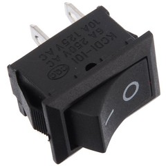 On/Off Switch 12V DC Black Rocker Flip Rectangle 1/2″ x 3/4″ Universal 2-Pin I/O