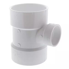3 In. X 3 In. X 1-1/2 In. PVC DWV All Hub Sanitary Reducing Tee