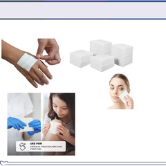 2×2 Non Woven Gauze Sponges 4-Ply, Non-Sterile Cotton Dental Medical (600 Pack)