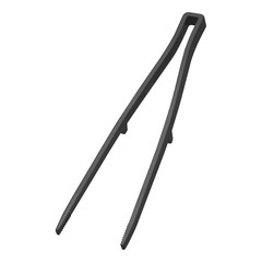 Yamazaki Home Silicone Kitchen Tongs, Silicone, No Assembly One Size, Black