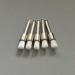 100 Pcs Dental Disposable White Nylon Polishing Flat Latch Polisher Prophy Brush