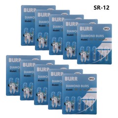 50pcs Dent Diamond Burs SR-12 FG 1.60 mm For High Speed Handpiece