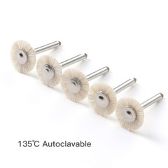 AZDENT Dental RA Goat Hair Polishing Brush Buffing Wheel 2.35mm For Rotary Tools
