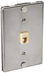 Leviton C0256-SS Telephone Wall Phone Wallplate Surface Mount Jack