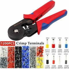 Ratchet Ferrule Crimping Tool Kit Self-adjustable AWG 23-7 Wire Terminal Crimper