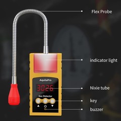 Natural Gas Leak Detector, 13″ Gooseneck for Propane and Combustible Gas