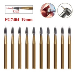 10 pcs Dental Tungsten Carbide Burs Trimming & Finishing Egg Football FG-7404