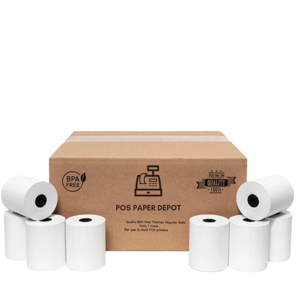 2 1/4″ x 230′ BPA-Free Thermal Receipt Paper Rolls (50 Rolls) – POS Cash Registe