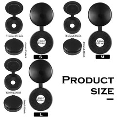 100 Pieces Hinged Screw Cover Caps Plastic Shutter Snap Covers Flip Tops Large B