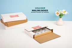9x6x1.3 inch Shipping Boxes, Easy-Fold Multi-Depth DVD Mailer Box with Fragil…