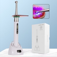 LED Dental Wireless Curing Light 1 Second Cure Lamp 2500mw/cm2 385nm-515nm