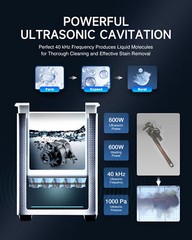 CREWORKS 30L Ultrasonic Cleaner Machine for Machine Parts Retainer Glasses Watch
