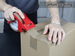 Brown Packing Tape with Dispenser, 2.4 Mil 1.88 Inch x 60 Yards, 6 Refills Ro…