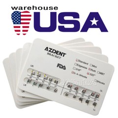 1-100X Dental Orthodontic Brackets Mini/Standard Roth MBT 022/018 Hooks 3/345