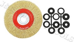 8″ INCH ROUND BRASS WIRE BRUSH WHEEL FOR BENCH GRINDER | RUST/PAINT REMOVAL