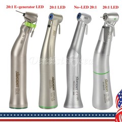 Dental 1:1/1:5 Fiber Optic LED Increasing Contra Angle Handpiece / 20:1 NO-LED