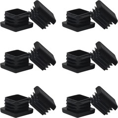 1″ 1×1 Square Tube End Cap Plastic Plugs 12Pcs, 1″x1″ 1 Inch Tubing…