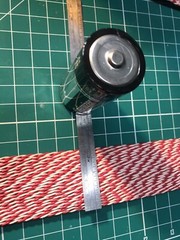 Flat Ribbon Cable 44 Conductor Red / White Twisted Pair by the Foot – for props