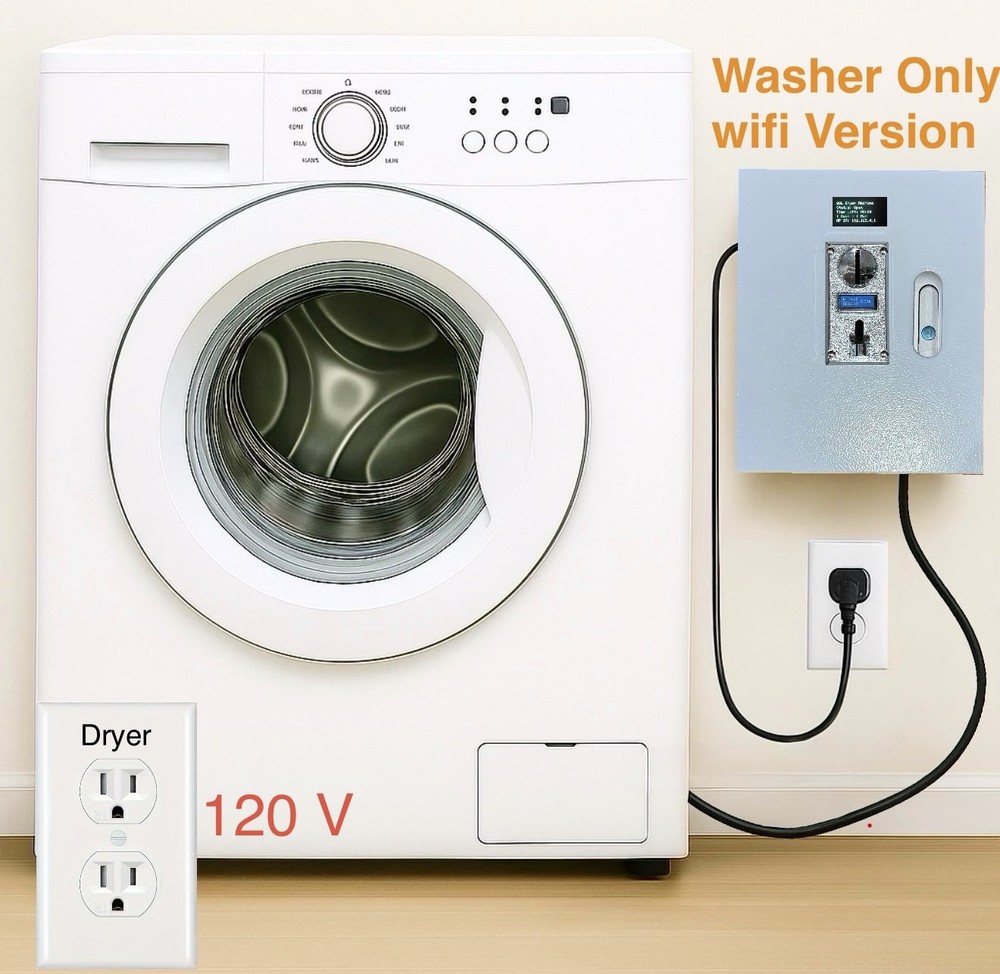 Commercial Coin Operated Laundry Machine Kit – WiFi, Washer