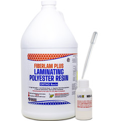 FIBERLAM PLUS 1 Gallon POLYESTER RESIN +MEKP (for laminating, cloth, mat,strand)