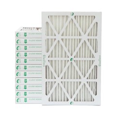 14x25x2 MERV 13 Pleated Air Filters by Glasfloss. Case of 12