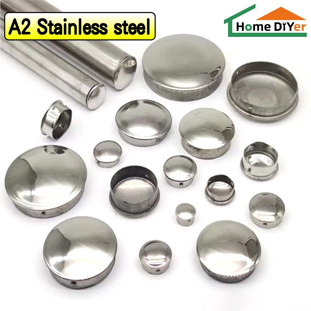 Round Plastic End Caps Tube Inserts – GRADE 304 – Stainless Steel Plugs For Pipe